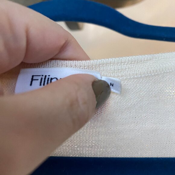 Filippa K Off -White Merino Wool V-Neck Sweater Pullover Size M - Picture 2 of 7